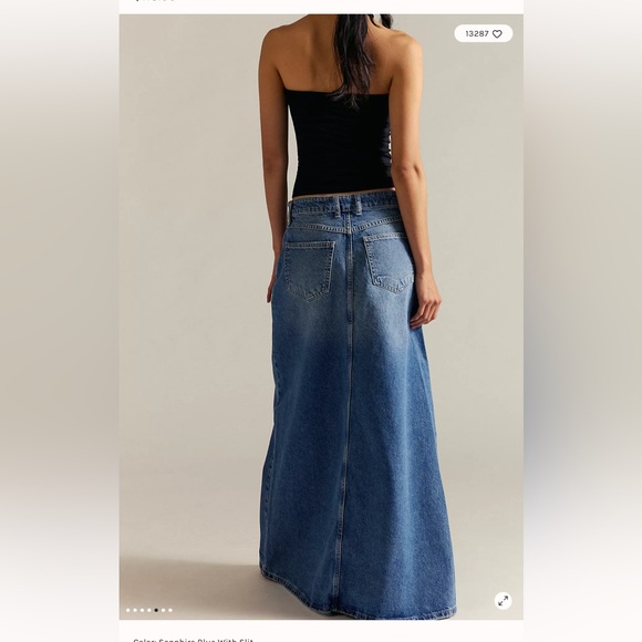 We The Free Come As You Are Denim Maxi Skirt NWT size 4 - Picture 3 of 13